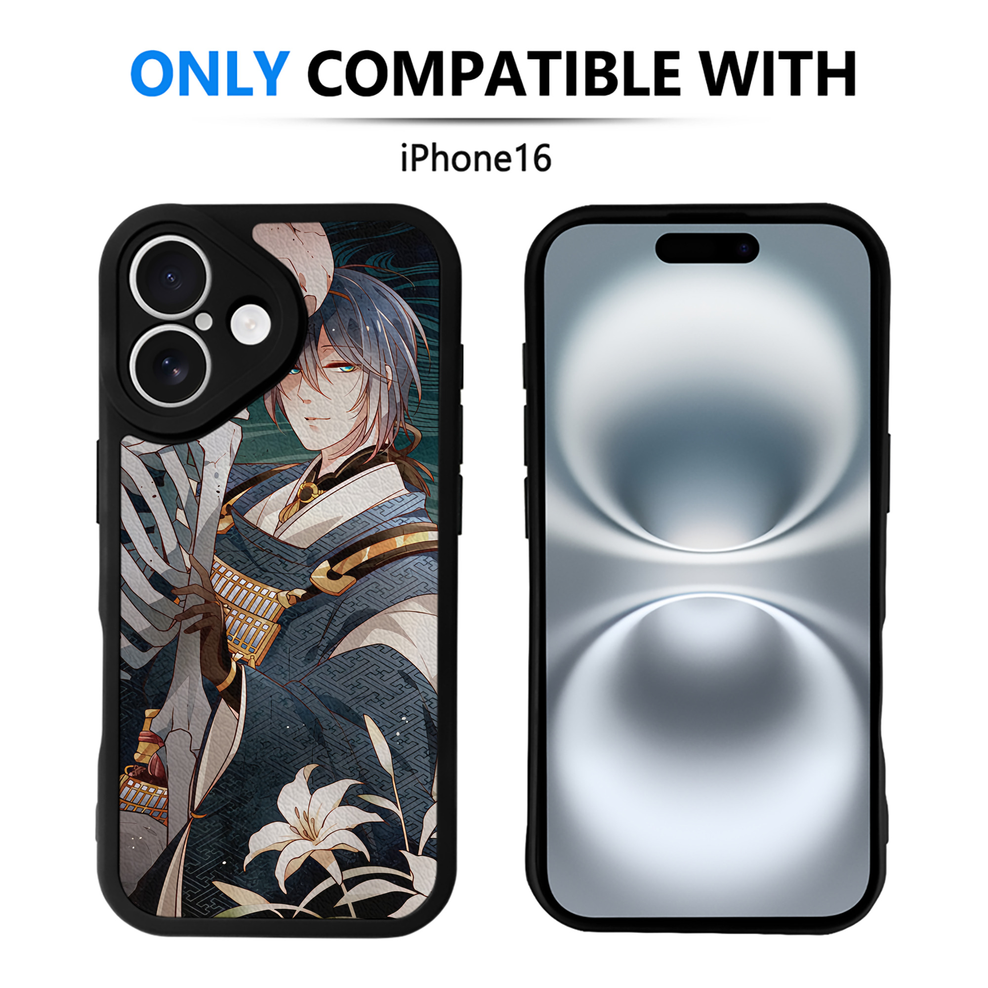 （画像用） 刀剣乱舞 Touken Ranbu 【iPhone 16シリーズ対応】シリコンスマホケース（レザー調） 材質：シリコン